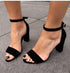 MIU BOLD SİYAH SÜET SANDALET